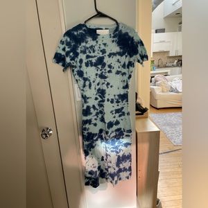 Mother blue tie dye dress